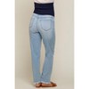 PinkBlush Light Blue Distressed Frayed Hem Maternity Jeans - 4 of 4