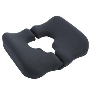 Itopfox Memory Foam Bed Sore Cushion for Buttocks, Pressure Relief Pillow for Sitting & Sleeping, T-Shaped Opening Tailbone Support, Dark Grey - 1 of 4