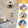 Ludomide 18" Black Caged Ceiling Fan With Lights And Remote, Chandelier Ceiling Fan For Bedroom Dining Room - 2 of 4