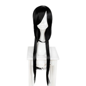 Unique Bargains Women's Wigs 31" Black with Wig Cap Long Hair - 1 of 4