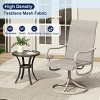 3-Piece Round Patio Dining Set with 360-Degree Swivel Chairs, All-Weather Outdoor Conversation Set for Garden and Backyard - 4 of 4