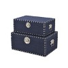 Cheungs Isra Set of 2 Studded Linen Mini Trunks - Navy Blue - 2 of 4