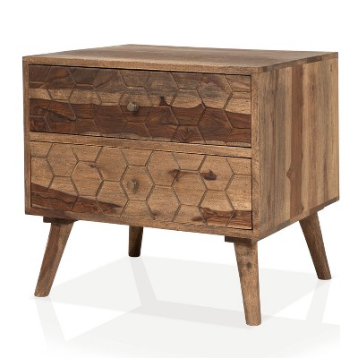 Fonsi Solid Wood Nightstand Natural Oak - HOMES: Inside + Out