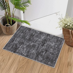 Modern Washable Rugs Abstract Area Rug Non Slip Low Pile Accent Rugs for Living Room Bedroom - 1 of 4