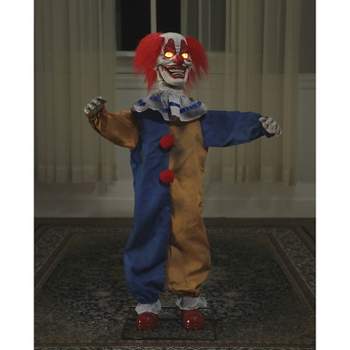 Seasonal Visions Animated Little Top Clown Halloween Decoration - 36 in - Multicolored