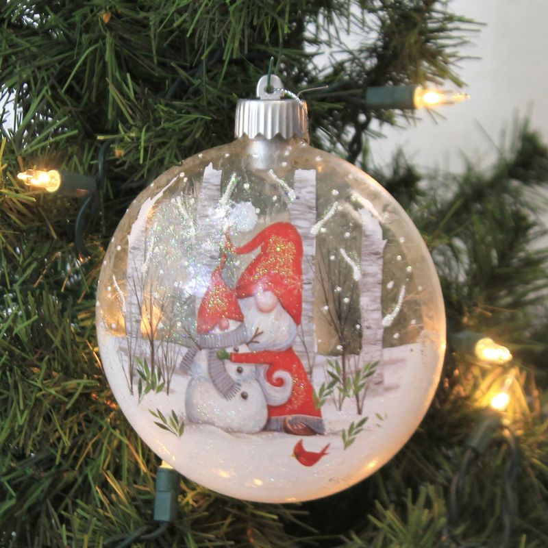 5.25 In Led Santa Snowman Ornament Lights Up Tree Ornaments, 2 of 4