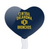 Central Oklahoma Bronchos Logo Heart Love Cupcake Picks Toppers Decoration Set of 6 - 2 of 4