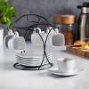 Gibson Elite Gracious Dining 12 Piece 3.25 Ounce Ceramic Espresso Cup and Saucer Set in White - 4 of 4