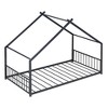 Okak Twin Size Bed Frame with Storage, Full Size Bed Frame Kids, House-Shaped Metal Platform with Twin Size Trundle, Black - 4 of 4