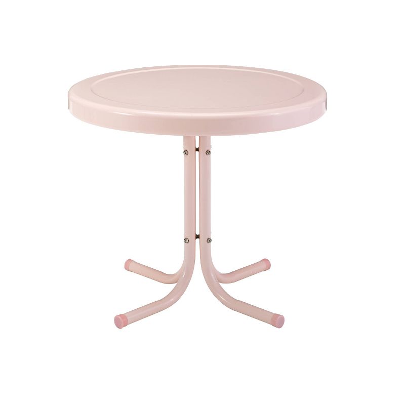 Crosley Griffith Outdoor Side Table Pastel Pink Gloss, 6 of 9