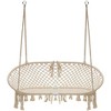 Sorbus Macrame Hanging Swing - Stylish Decorative Premium Cotton Ceiling Boho Chair for Durability - 4 of 4