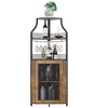 Corner Wine Cabinet with Removable Wine Rack - 2 of 4