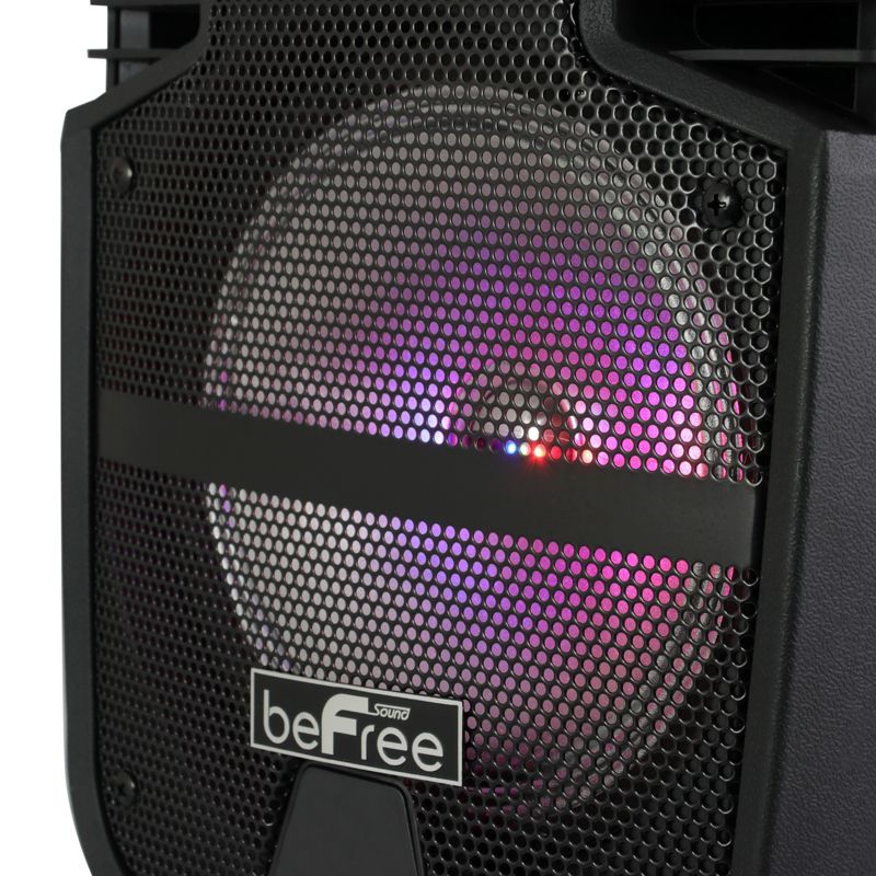 beFree Sound 8in 400 Watt Bluetooth Portable Party PA Speaker System with Illuminating Lights, 4 of 10