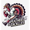 Thanksgiving Feathers & Tackles Turkey Football Player Adult Crew Neck Short Sleeve Tee - 2 of 2