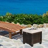 Tangkula Set of 2 Patio Wicker Rattan Ottoman Footrest Garden Outdoor w/ Cushion - 4 of 4