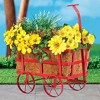 Collections Etc Red Metal Wagon Planter with Coco Liner - 2 of 3