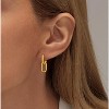 Gold Earrings for Women Trendy, Simple Dainty 14K Gold Plated Paperclip Square Chain Link Dangle Pin Stud Huggie Earrings Lightweight - 3 of 4