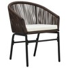 vidaXL - Set of 2 Modern Patio Chairs - Outdoor Furniture - PE Rattan - Powder Coated Steel Frame - 2 of 4