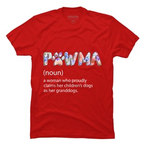 Men's Design By Humans Grandmother Loves Grandogs Pawma By littlesenh1 T-Shirt - 1 of 2
