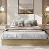 TackView Wood Bed Frame, Wooden Platform Bed Frame without Headboard, No Box Spring Needed, Easy Assembly - 2 of 4
