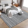 Rug Machine Washable,  Rug Non Slip Small Bedroom, Rug Low Pile Throw Rug, for Dining Room Living Room, Geometric Area Rug Entryway Rug - 3 of 4