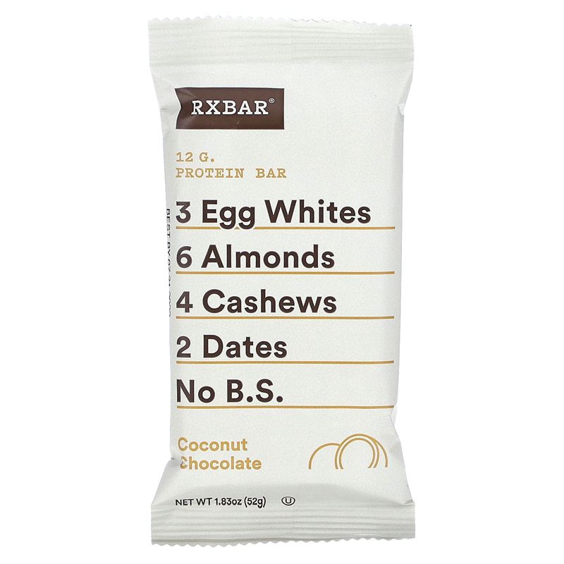 RXBAR Protein Bar, Coconut Chocolate, 12 Bars, 1.83 oz (52 g) Each, 3 of 4