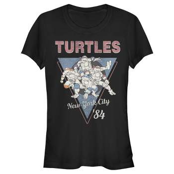 Juniors Womens Teenage Mutant Ninja Turtles Vintage Group Triangle T-Shirt