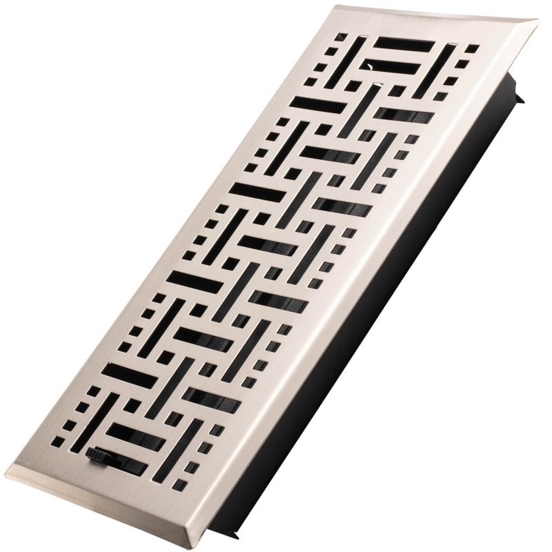 Home Intuition Basketweave Decorative Floor Register Vent with Mesh Cover Trap, 1 of 7