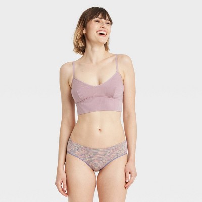 Women's Seamless Hipster Underwear - Auden™ Coral Spacedye XS