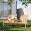 ALAULM Adirondack Lounge Chair Sofa Set of 2 PCS, Outdoor Chairs,Double Seat Chair w/a Coffee Table,Widely Used for Patio,Lawn,Garden,Pool,Deck(Brown) - 2 of 4