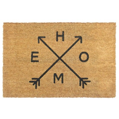 2' x 3' Tufted Home Arrows Coir Doormat Natural - Raj