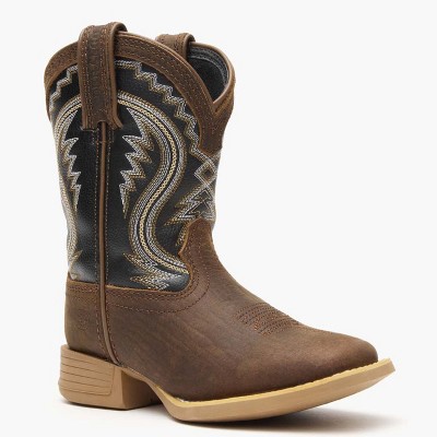 Kids Durango® Lil' Rebel Pro Big Kids’ Acorn Black Onyx Western Boot