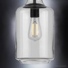 Urban Ambiance Luxury Luxe Industrial Pendant Light,  17"H x 7"W,  Midnight Black Finish, UHP3701 - 3 of 4