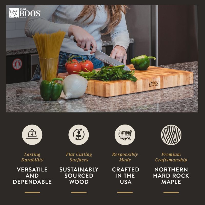 John Boos Classic Collection Wood Reversible Chopping Block, 4 of 8