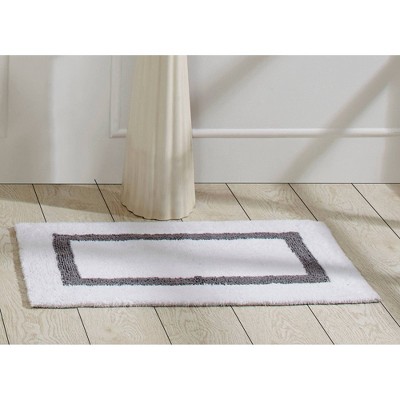 2pc Hotel Collection Bath Rug Set White/Gray - Better Trends