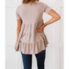 Women's Tiered Babydoll Tee - ZENANA - 2 of 4