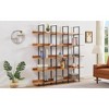 Dolonm 70.9 in. Tall  5-Tier Home Office Bookshelf,  5-Shelf Vintage Industrial Style Bookcase with Open Storage - 4 of 4