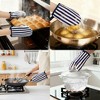REGALWOVEN Soft Cotton Oven Mitts, Heat Resistant Cooking Gloves, Flexible Gripping for Baking, Kitchen Mitts Set - 2 of 4