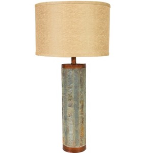 Sunnydaze 31" H Cylinder Slate Indoor Table Lamp - 1 of 4