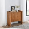 Mdf Walnut Sideboard, Dining Cabinet With Storage, Country Style Storage Cabinet, Suitable For Entry, Hallway, Living Room, Kitchen, Dining Room - 2 of 4