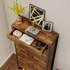 Okak Shoe Cabinet, Freestanding Shoe Organizer with 3 Flip Drawers, Shoe Storage Cabinet for Entryway, Living Room, Hallway, Rustic Brown - 4 of 4