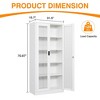 Mlezan Display Cabinet: Glass Doors, 4 Adjustable Shelves, Locking Case. Ideal for Home, Office, or Clinic. Assembly Required. - 3 of 4