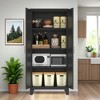 Ridstar 61.02 in. H Stylish Double-Door Metal Storage Cabinet with Doors and Adjustable Shelves-Black - 3 of 4