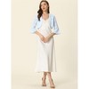 INSPIRE CHIC Women's Elegant Lace 3/4 Bell Sleeves Open Front Evening Shrug - 4 of 4