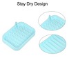 Unique Bargains Silicone Soap Dish Keep Soap Dry Soap Cleaning Storage for Home Bathroom Kitchen 2 Pcs - 3 of 4