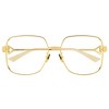 Bottega Veneta NEW CLASSIC BV 1200O 002 Womens Square Eyeglasses Gold 56mm - 2 of 3