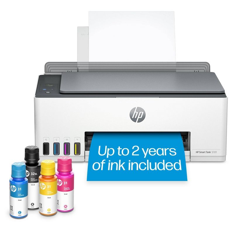 HP Smart Tank 5101 Wireless All-In-One Color Refillable Supertank Printer, Scanner, Copier (1F3Y0A), 3 of 15