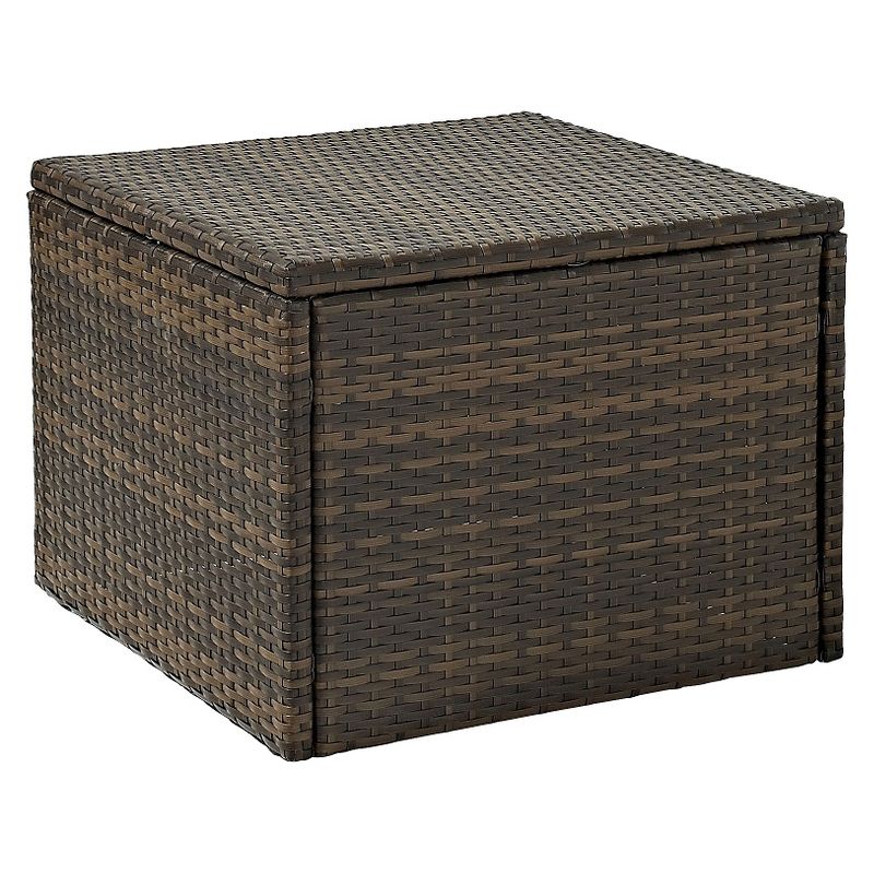 Outdoor Wicker Coffee Sectional Table - Brown, 3 of 5