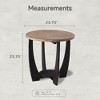 COZAYH Rustic Farmhouse Round End Table with Storage shelf, Accent Side Table for Family or Living Room and Small Spaces in Homes, Living Room, Black - 2 of 4