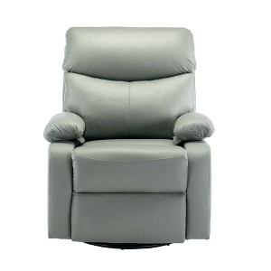 Hzlagm Everglade 30.2 in. W Technical Leather Upholstered Swivel and Rocking Manual Recliner - 1 of 4